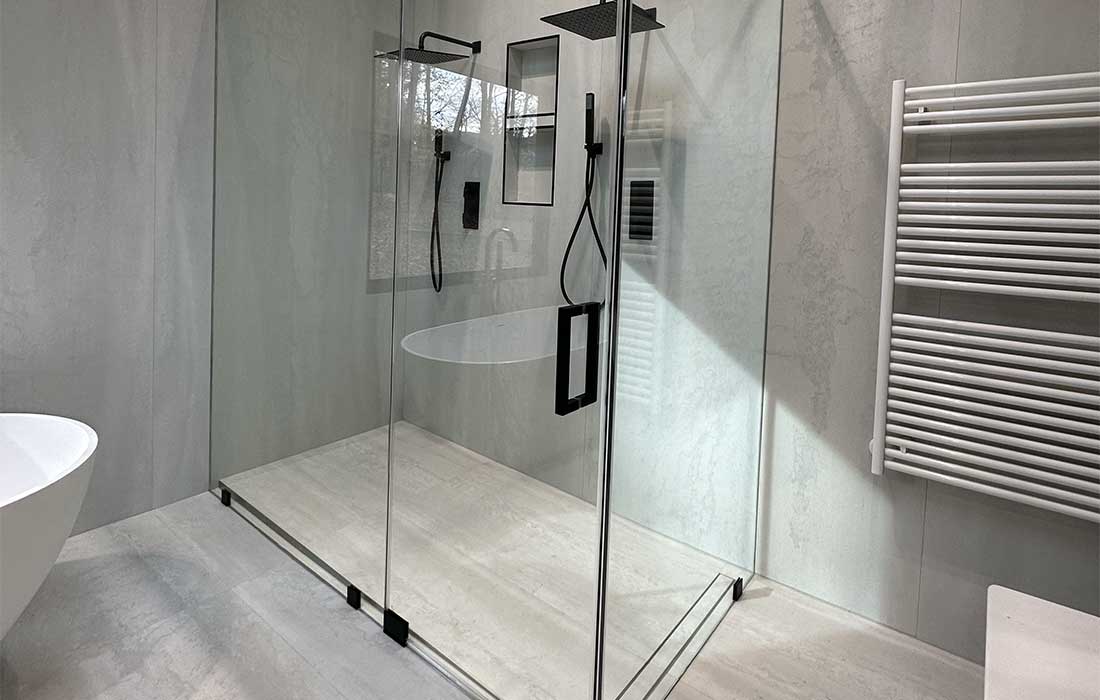 Upper Saddle River custom glass shower door installation